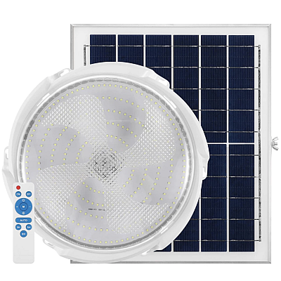 Aplica cu incarcare solara 300 W diametru 360 mm si telecomanda  alb rece