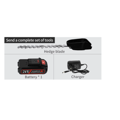 Set foarfeca electrica gradinarit taiere si finisare unghi reglabil 24V lama 30cm galben Set foarfeca electrica gradinarit taiere si finisare unghi reglabil 24V lama 30cm galben