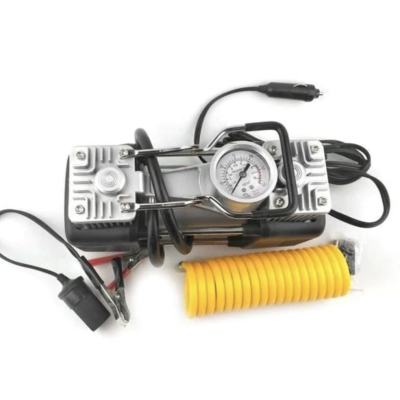 Kit pentru pana Auto compresor 12V cu 2 cilindri si 7 accesorii Kit pentru pana Auto compresor 12V cu 2 cilindri si 7 accesorii