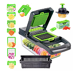 Set feliator manual Gonice 18in1 Inox/Plastic Verde/Negru