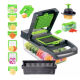 Set feliator manual Gonice 18in1 Inox/Plastic Verde/Negru Set feliator manual Gonice 18in1 Inox/Plastic Verde/Negru