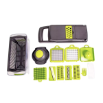 Set feliator manual Gonice 18in1 Inox/Plastic Verde/Negru Set feliator manual Gonice 18in1 Inox/Plastic Verde/Negru