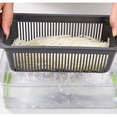 Set feliator manual Gonice 18in1 Inox/Plastic Verde/Negru Set feliator manual Gonice 18in1 Inox/Plastic Verde/Negru