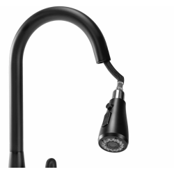 Baterie bucatarie Rea Mild negru mat cu dus extractibil si 2 functii de curgere Baterie bucatarie Rea Mild negru mat cu dus extractibil si 2 functii de curgere