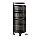 Raft metalic rotund universal cu 4 niveluri negru 34 cm x 75 cm x 30 cm