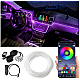 Kit 4 Benzi LED Lumini Ambientale auto RGB Control din Aplicatie Telefon