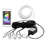 Kit 5 Benzi LED Lumini Ambientale auto RGB Control din Aplicatie Telefon 6 Metrii