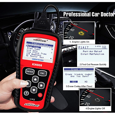 Aparat pentru diagnoza si tester auto KONNWEI KW808 Diagnostic Scanner