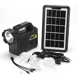 Kit solar GDPlus GD P30 cu 3 becuri sistem iluminare