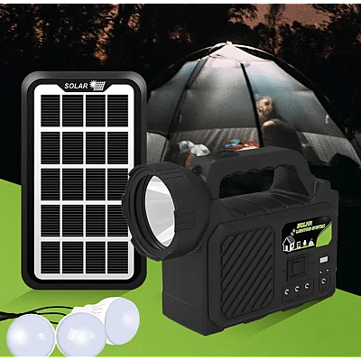 Kit solar GDPlus GD P30 cu 3 becuri sistem iluminare