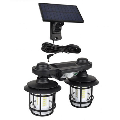 Lampa solara dubla cu senzor solar si telecomanda 20w 500 lumeni trei moduri de functionare