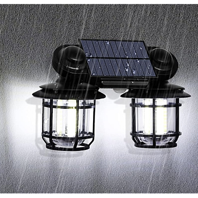 Lampa solara dubla cu senzor solar si telecomanda 20w 500 lumeni trei moduri de functionare