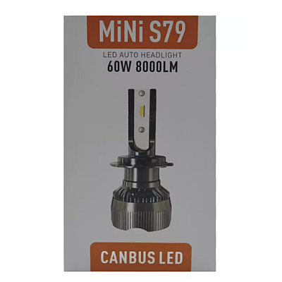 Set 2 becuri auto S79 H7 60W 8000 lumeni canbus