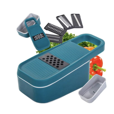 Razatoare Multifunctionala 5 in 1 pentru Legume si Fructe Lame Interschimbabile Razatoare Multifunctionala 5 in 1 pentru Legume si Fructe Lame Interschimbabile