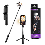 Selfie stick Bluetooth trepied stabil cu LED Q02S de 104cm