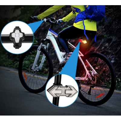 Set semnalizator bicicleta HYD 040 cu incarcare USB si telecomanda