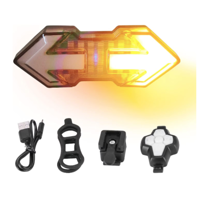 Set semnalizator bicicleta HYD 040 cu incarcare USB si telecomanda