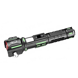 Lanterna aluminiu RTY 827 cu LED 30W incarcare USB acumulator 18650 lampa COB Ciocan de Urgenta si Cutter