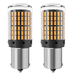 Set 2 Becuri LED de semnal PY21W LED 1156 pentru semnalizare culoare portocaliu 144 SMD