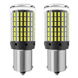 Set 2 Becuri LED de semnal PY21W LED 1156 pentru semnalizare culoare alb 144 SMD