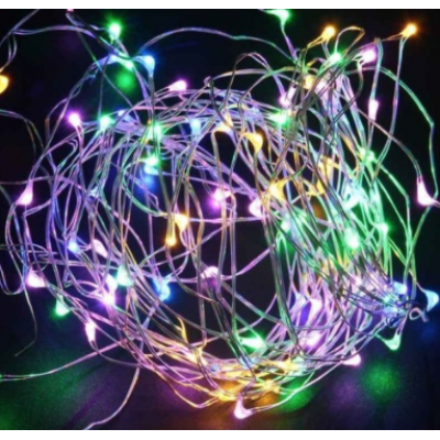 UB Instalatie de Craciun MULTICOLORA cu Baterii Tip Liniar, 2 jocuri de lumini, Fir Cupru 5 m 50 LED -uri UB Instalatie de Craciun MULTICOLORA cu Baterii Tip Liniar, 2 jocuri de lumini, Fir Cupru 5 m 50 LED -uri