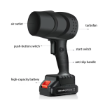 Suflanta de aer multifunctionala incarcare auto pentru gratar indepartare frunze si praf 1500 mAh Viteta de Rotatie 25000 RPM Suflanta de aer multifunctionala incarcare auto pentru gratar indepartare frunze si praf 1500 mAh Viteta de Rotatie 25000 RPM