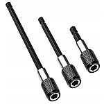 Set 3 prelungitoare pentru surubelnita 60mm 100mm 150mm negru