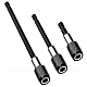 Set 3 prelungitoare pentru surubelnita 60mm 100mm 150mm negru Set 3 prelungitoare pentru surubelnita 60mm 100mm 150mm negru