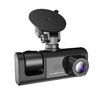 Camera Auto Dvr de Bord Full Hd 1080p Camp Vizual Ultra Larg de 170 grade Ecran Lcd 3 Lentile Camera Auto Dvr de Bord Full Hd 1080p Camp Vizual Ultra Larg de 170 grade Ecran Lcd 3 Lentile