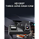 Camera Auto Dvr de Bord Full Hd 1080p Camp Vizual Ultra Larg de 170 grade Ecran Lcd 3 Lentile Camera Auto Dvr de Bord Full Hd 1080p Camp Vizual Ultra Larg de 170 grade Ecran Lcd 3 Lentile