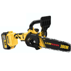 Drujba electrica LEIHMANN lama 30CM cu 2 acumulatori 24V 5AH galben cu negru Drujba electrica LEIHMANN lama 30CM cu 2 acumulatori 24V 5AH galben cu negru