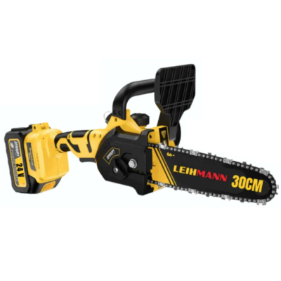 Drujba electrica LEIHMANN lama 30CM cu 2 acumulatori 24V 5AH galben cu negru Drujba electrica LEIHMANN lama 30CM cu 2 acumulatori 24V 5AH galben cu negru