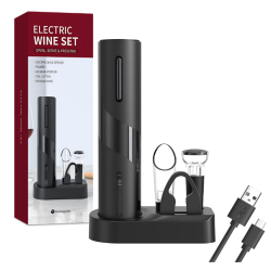 Set Tirbuson electric din 5 piese Incarcare USB multifunctional Set Tirbuson electric din 5 piese Incarcare USB multifunctional