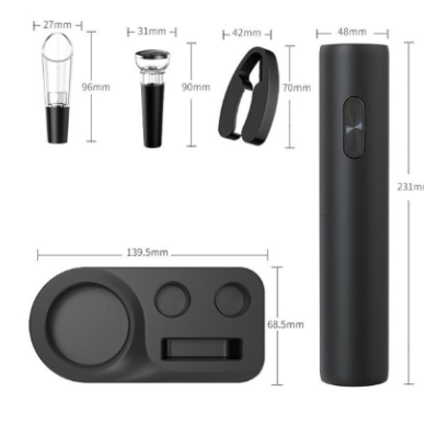 Set Tirbuson electric din 5 piese Incarcare USB multifunctional Set Tirbuson electric din 5 piese Incarcare USB multifunctional