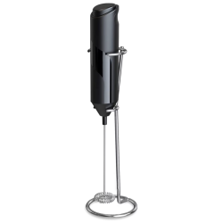 Mixer spuma de lapte negru cu stand vertical ideal pentru cappuccino caffe latte Mixer spuma de lapte negru cu stand vertical ideal pentru cappuccino caffe latte