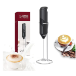 Mixer spuma de lapte negru cu stand vertical ideal pentru cappuccino caffe latte Mixer spuma de lapte negru cu stand vertical ideal pentru cappuccino caffe latte
