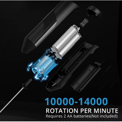 Mixer spuma de lapte negru cu stand vertical ideal pentru cappuccino caffe latte Mixer spuma de lapte negru cu stand vertical ideal pentru cappuccino caffe latte