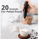 Mixer spuma de lapte negru cu stand vertical ideal pentru cappuccino caffe latte Mixer spuma de lapte negru cu stand vertical ideal pentru cappuccino caffe latte