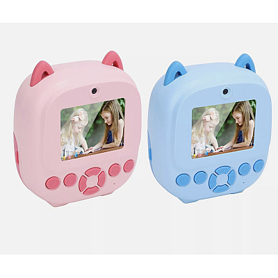 Aparat foto digital pentru copii cu 2 Camere - Spate si Frontala, Imprimare instantanee Aparat foto digital pentru copii cu 2 Camere - Spate si Frontala, Imprimare instantanee