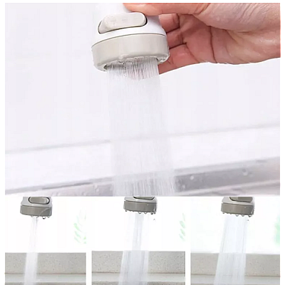 Cap de robinet pentru chiuveta 3 tipuri de jet ABS rotire 360 grade Cap de robinet pentru chiuveta 3 tipuri de jet ABS rotire 360 grade
