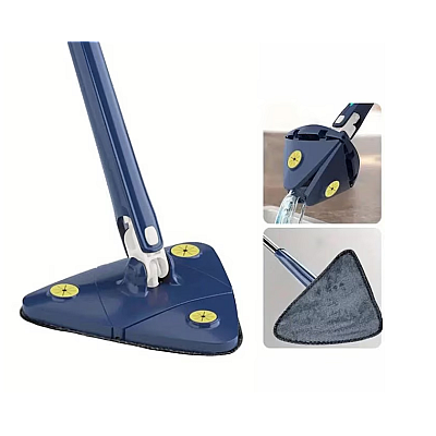 Mop multifunctional pentru suprafete uscate si ude cap triunghiular rotativ Mop multifunctional pentru suprafete uscate si ude cap triunghiular rotativ