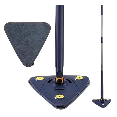 Mop multifunctional pentru suprafete uscate si ude cap triunghiular rotativ Mop multifunctional pentru suprafete uscate si ude cap triunghiular rotativ