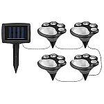 Set 4 Lampi solare led tip labuta de caine cu infigere in gazon