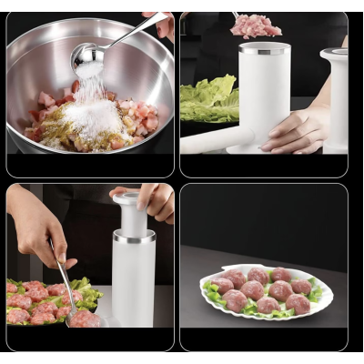 Masina manuala 2 in 1 pentru carnati si chiftele compacta usor de utilizat Masina manuala 2 in 1 pentru carnati si chiftele compacta usor de utilizat
