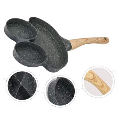 Tigaie antiaderenta cu 3 compartimente forma de broscuta Tigaie antiaderenta cu 3 compartimente forma de broscuta