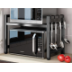 Raft extensibil pentru bucatarie polita ajustabila pe inaltime NEGRU Raft extensibil pentru bucatarie polita ajustabila pe inaltime NEGRU