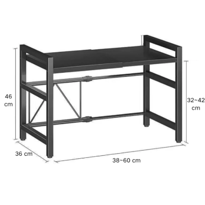 Raft extensibil pentru bucatarie polita ajustabila pe inaltime NEGRU Raft extensibil pentru bucatarie polita ajustabila pe inaltime NEGRU