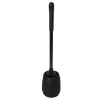 Perie de toaleta din silicon cu recipient pentru scurgerea apei NEGRU Perie de toaleta din silicon cu recipient pentru scurgerea apei NEGRU