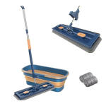 Set Mop cap rotativ si galeata pliabila Albastru / Galben Set Mop cap rotativ si galeata pliabila Albastru / Galben