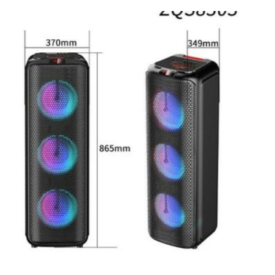 UB Boxa portabila Bluetooth de 3x8 inci ZQS 8303 cu microfon si telecomanda UB Boxa portabila Bluetooth de 3x8 inci ZQS 8303 cu microfon si telecomanda